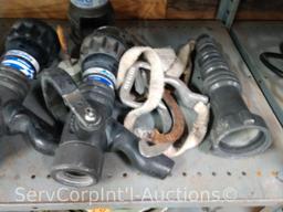 Lot on Shelf of Various High Pressure Hose Nozzles