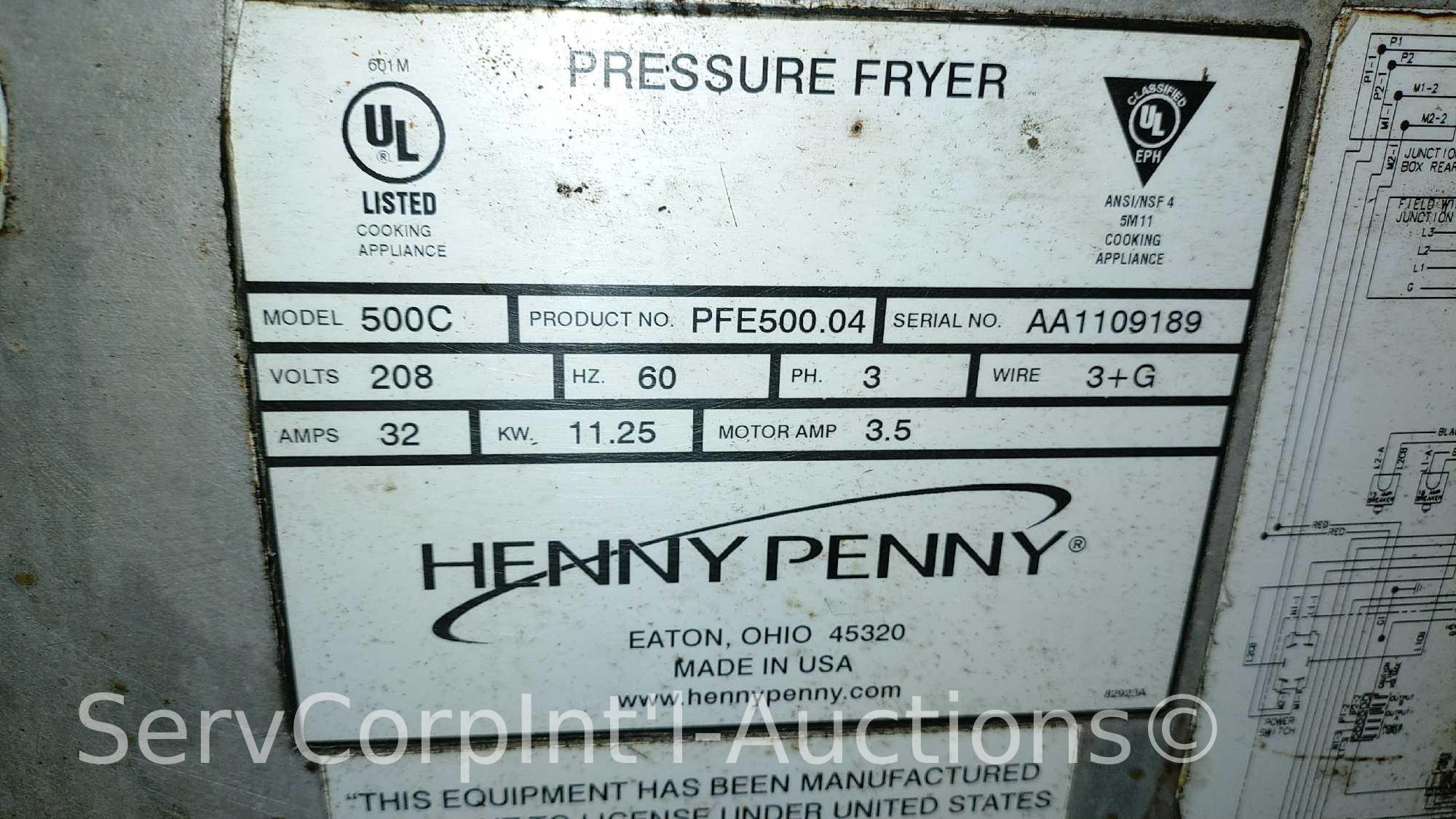 Henny Penny Computron 2000 Electric Pressure Fryer