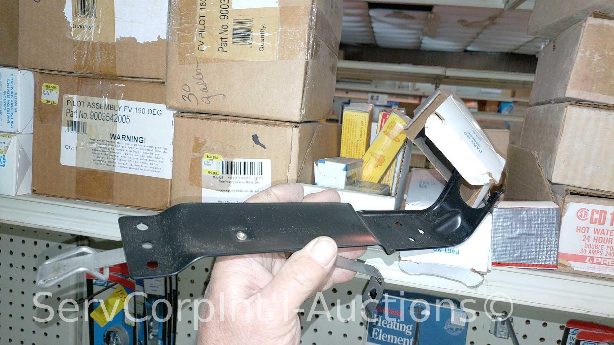 Lot Of Open Coil Dry Elements, Pilot Assembly Kits, Hot Water Heater Timer Switches, Galvanized