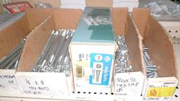 Lot Of Various Size Hex Cap Screws, Hex Bolt, Carriage Bolts, Lag Screws