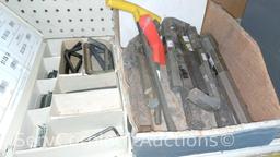 Lot Of Various Size Hex Keys, Nut Drivers, Hex Bits, Reciprocating Saw Blades