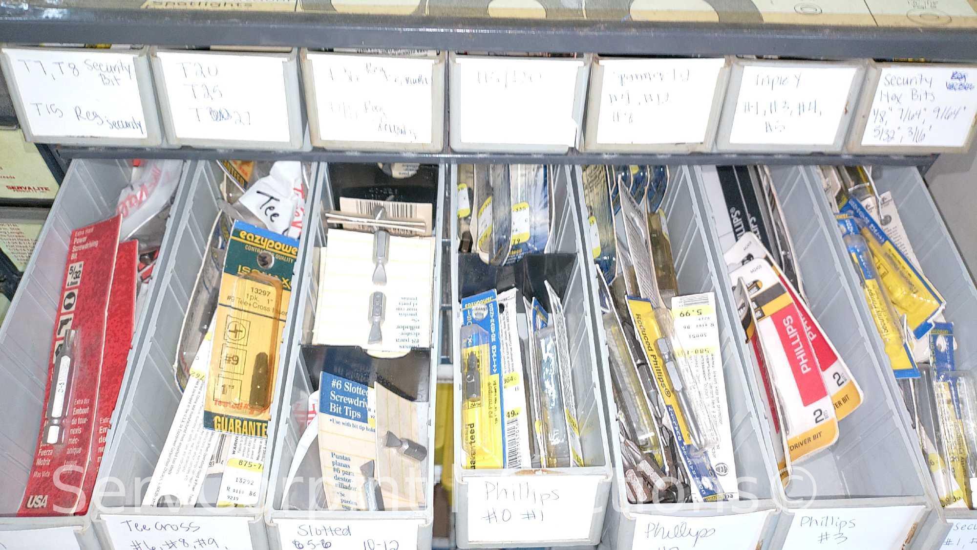 Lot Of Various Size Hex Keys, Nut Drivers, Hex Bits, Reciprocating Saw Blades