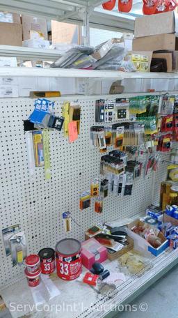 Lot Of Flush Cutting Blade Adapters, Hacksaw Blades, Scraper Blades, Glazier Points, Glass Pliers,