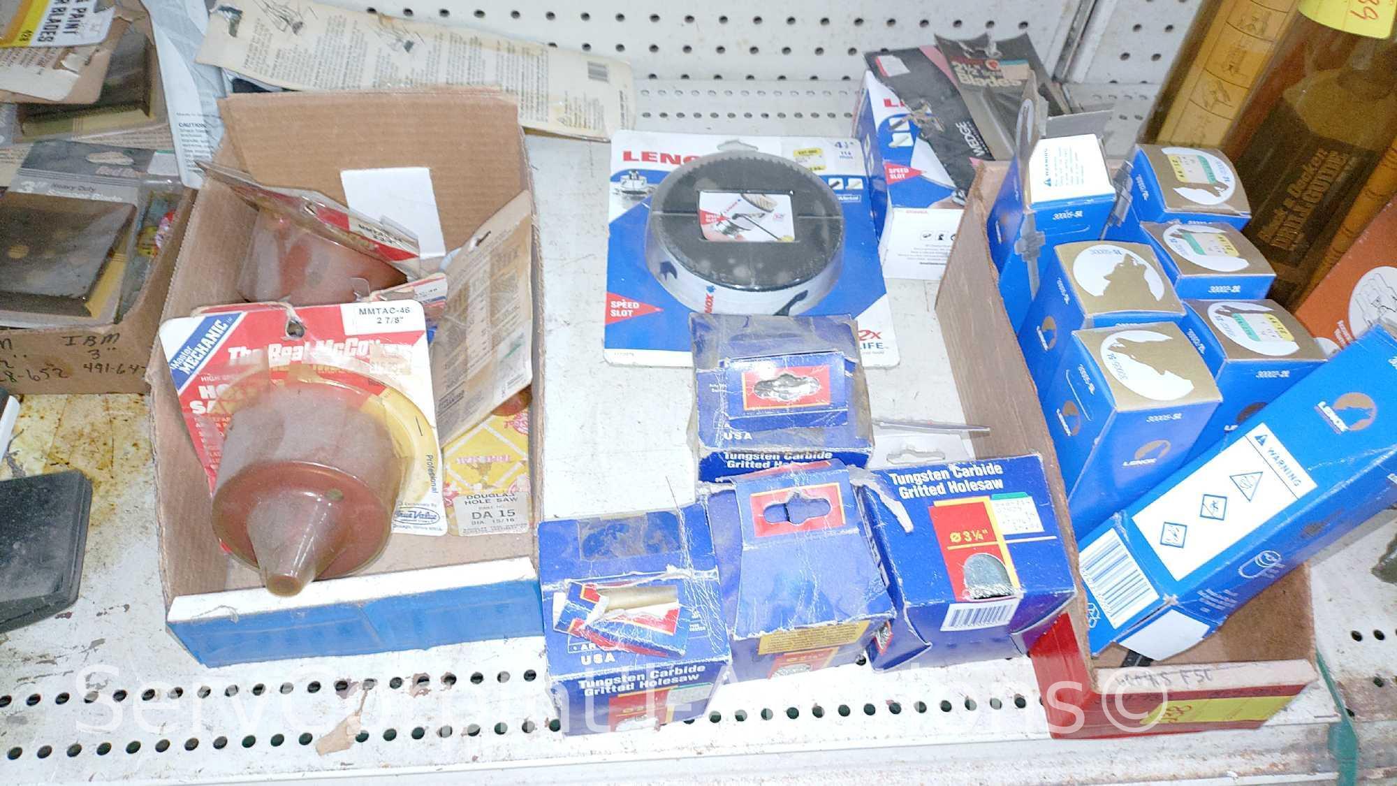 Lot Of Flush Cutting Blade Adapters, Hacksaw Blades, Scraper Blades, Glazier Points, Glass Pliers,