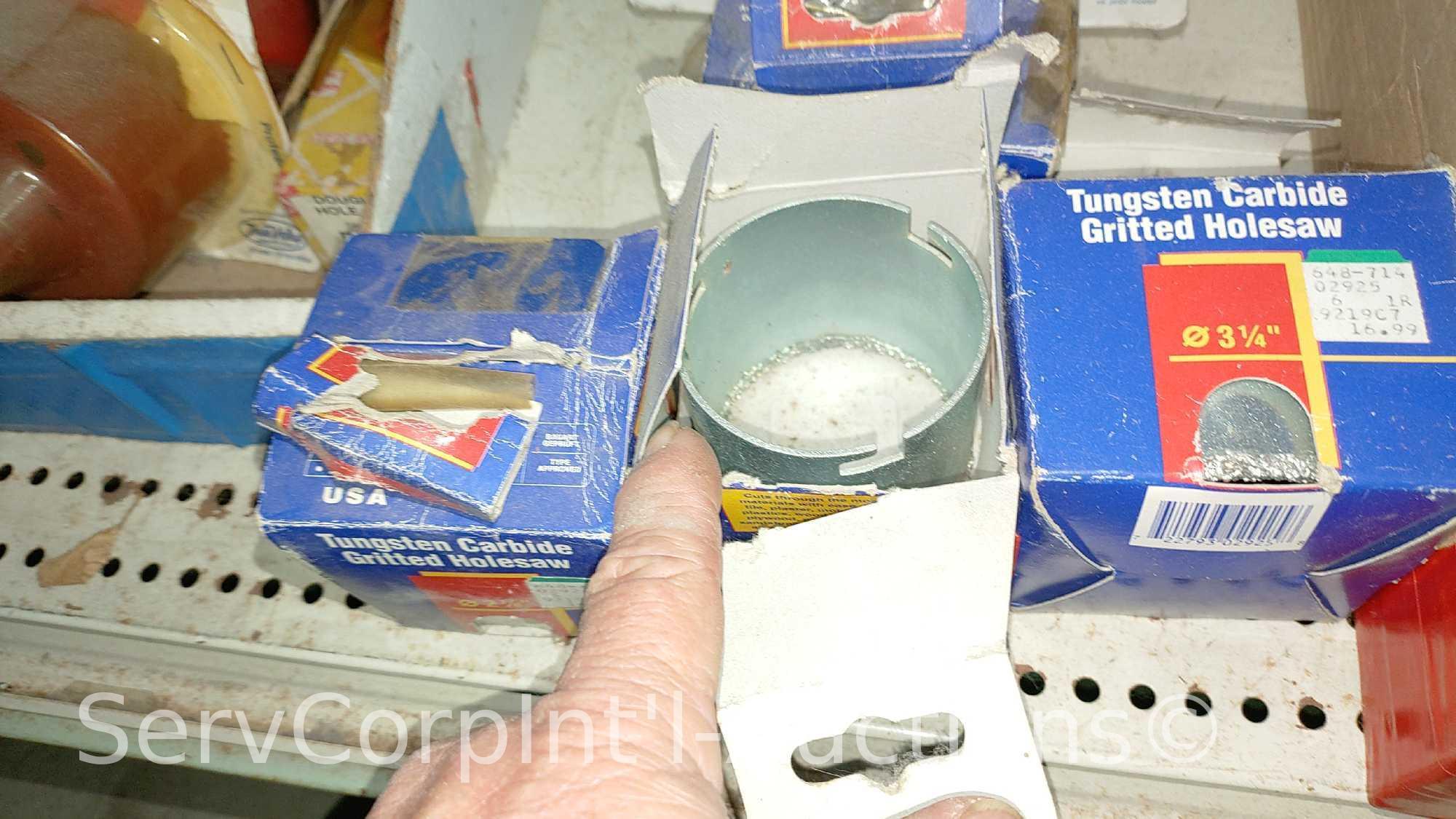 Lot Of Flush Cutting Blade Adapters, Hacksaw Blades, Scraper Blades, Glazier Points, Glass Pliers,