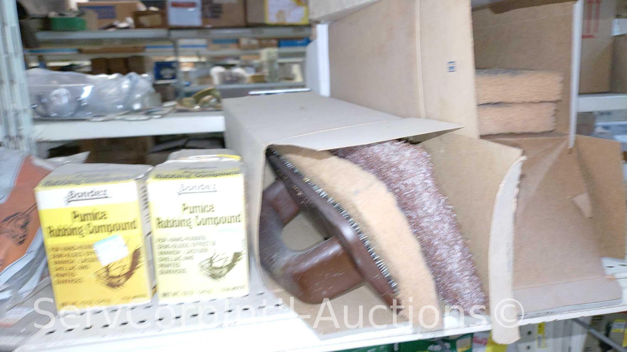 Lot Of Flush Cutting Blade Adapters, Hacksaw Blades, Scraper Blades, Glazier Points, Glass Pliers,