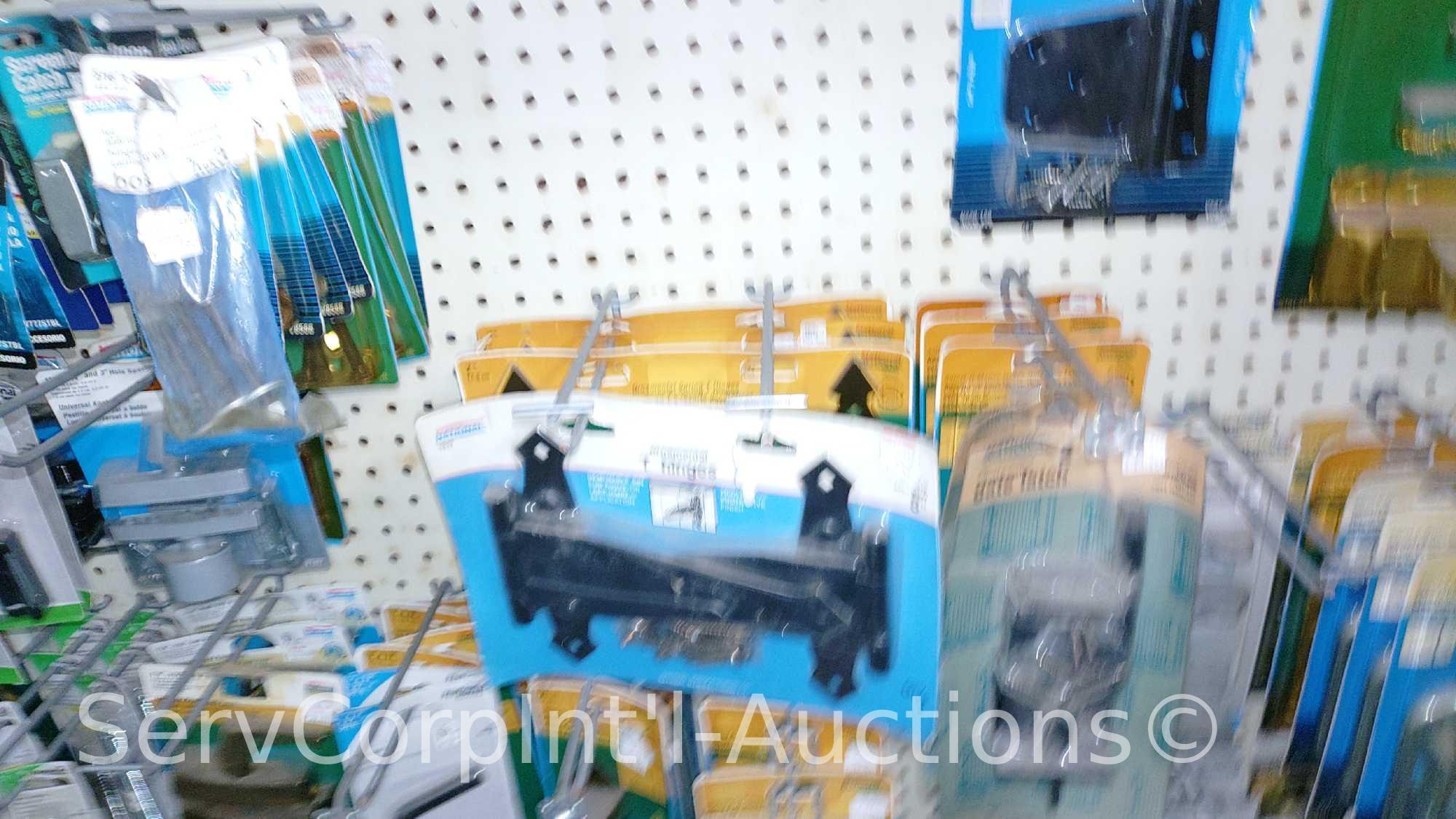 Lot Of Surface Bolts, Universal Knob Latches, Ring Latches, Pinch Butt Locker, Kick Down Doorstops,