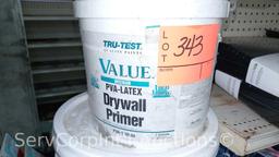 Lot of Drywall Primer, Latex Rubber Mix, Sheetrock First Coat, Exterior Latex Marking Paint