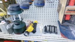 Lot Of Various Flashlights, Headlamps, Replacement Bulbs, Lantern, Electronic Signal Lights,