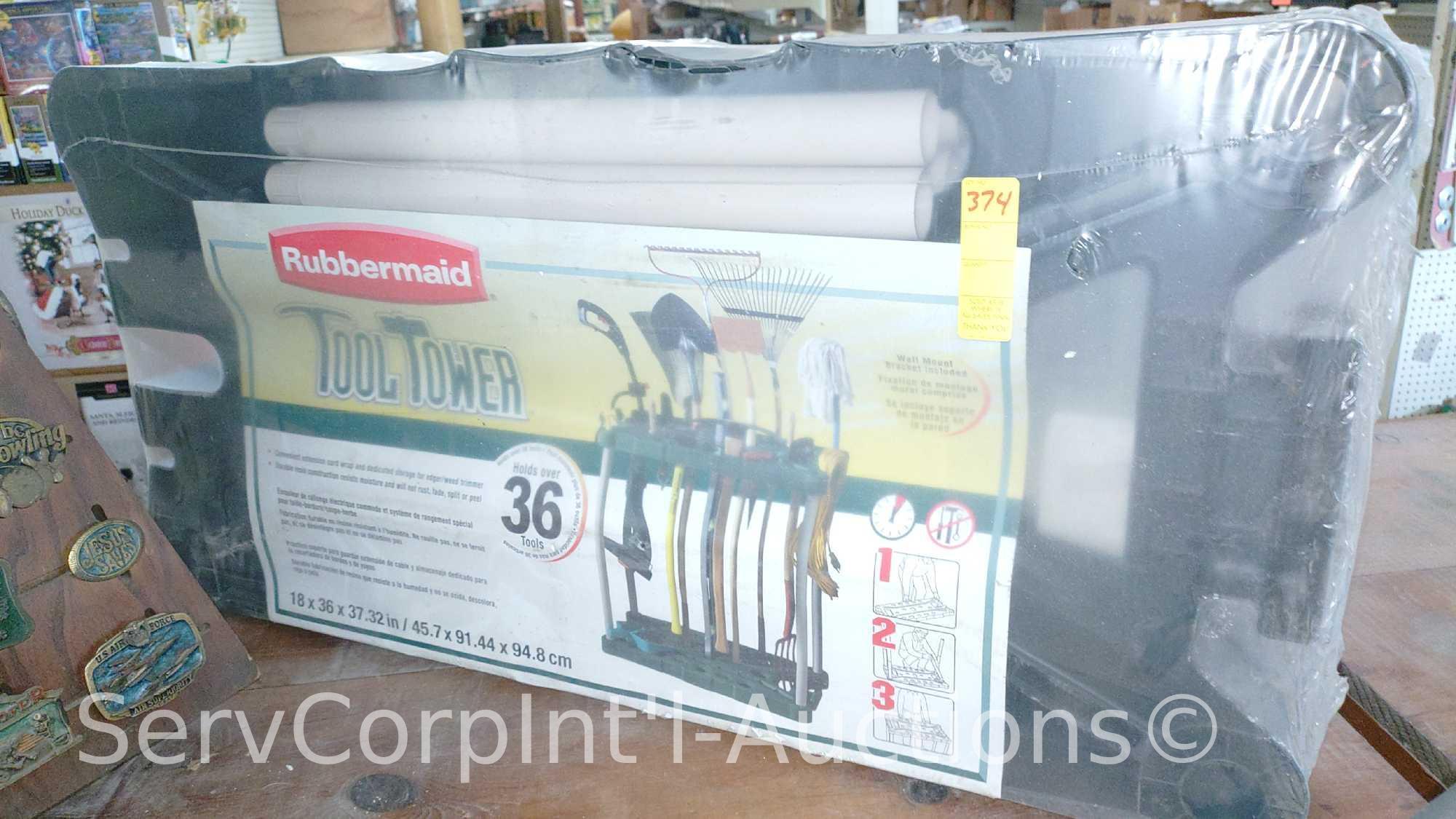 Lot Of Window Unit Filters, Belt Buckle, Tool Tower, Musical Water Glow Decor, Batteries, Sound Sign