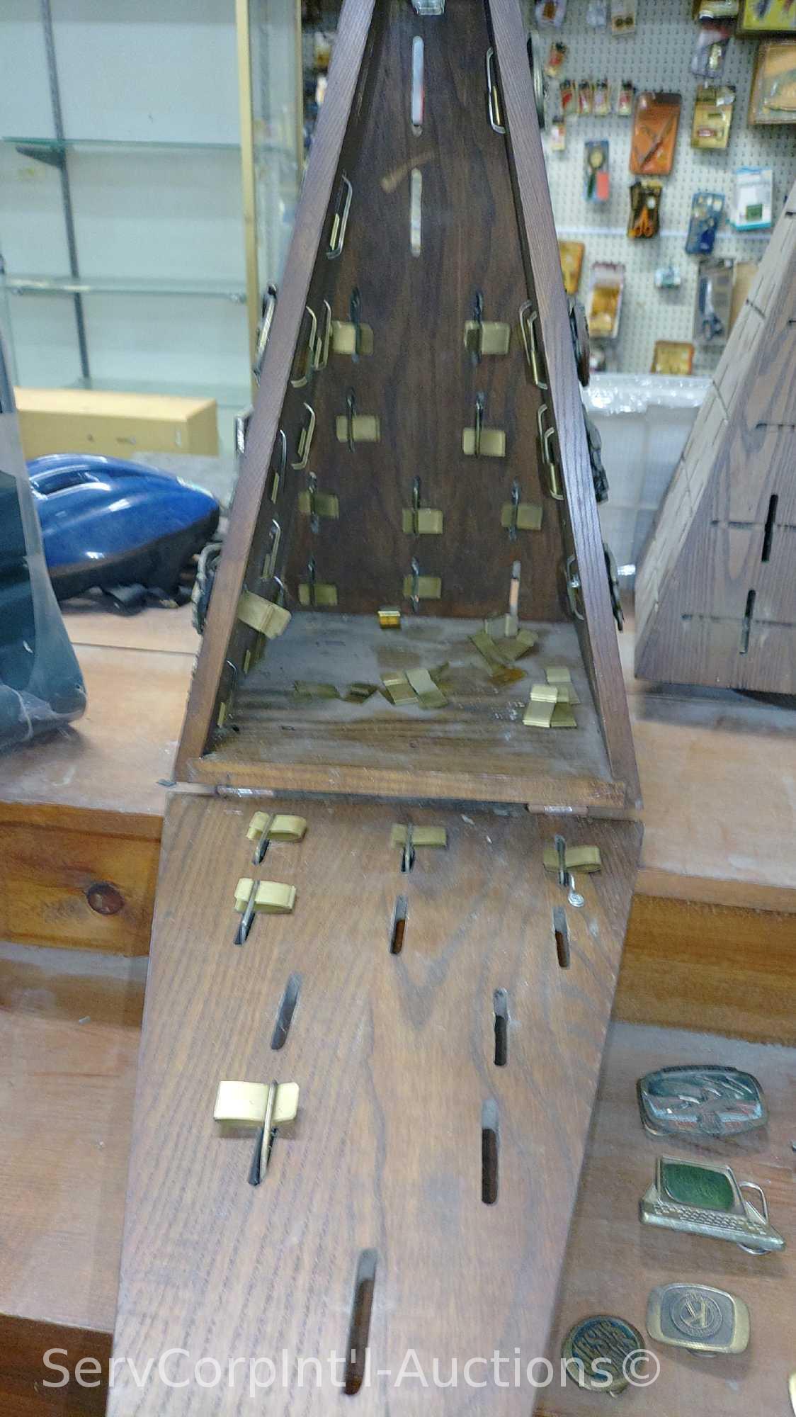 Lot Of Window Unit Filters, Belt Buckle, Tool Tower, Musical Water Glow Decor, Batteries, Sound Sign