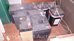 Lot Of Window Unit Filters, Belt Buckle, Tool Tower, Musical Water Glow Decor, Batteries, Sound Sign