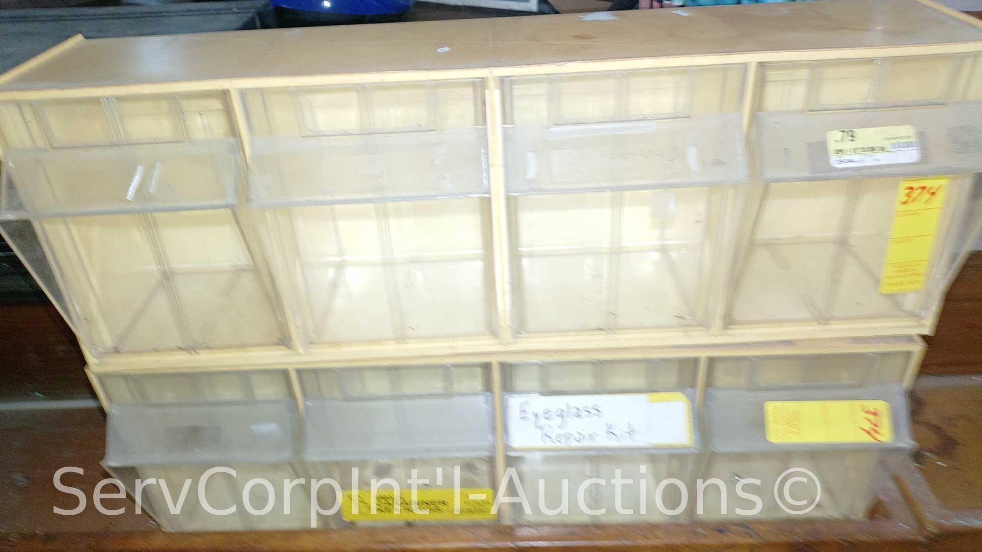 Lot Of Window Unit Filters, Belt Buckle, Tool Tower, Musical Water Glow Decor, Batteries, Sound Sign