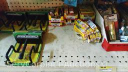 Lot Of Non-Stick Spray, Slick Battery Cleaner, Sharpening Kit, Arnold Grease Guns, Blade Clamps,
