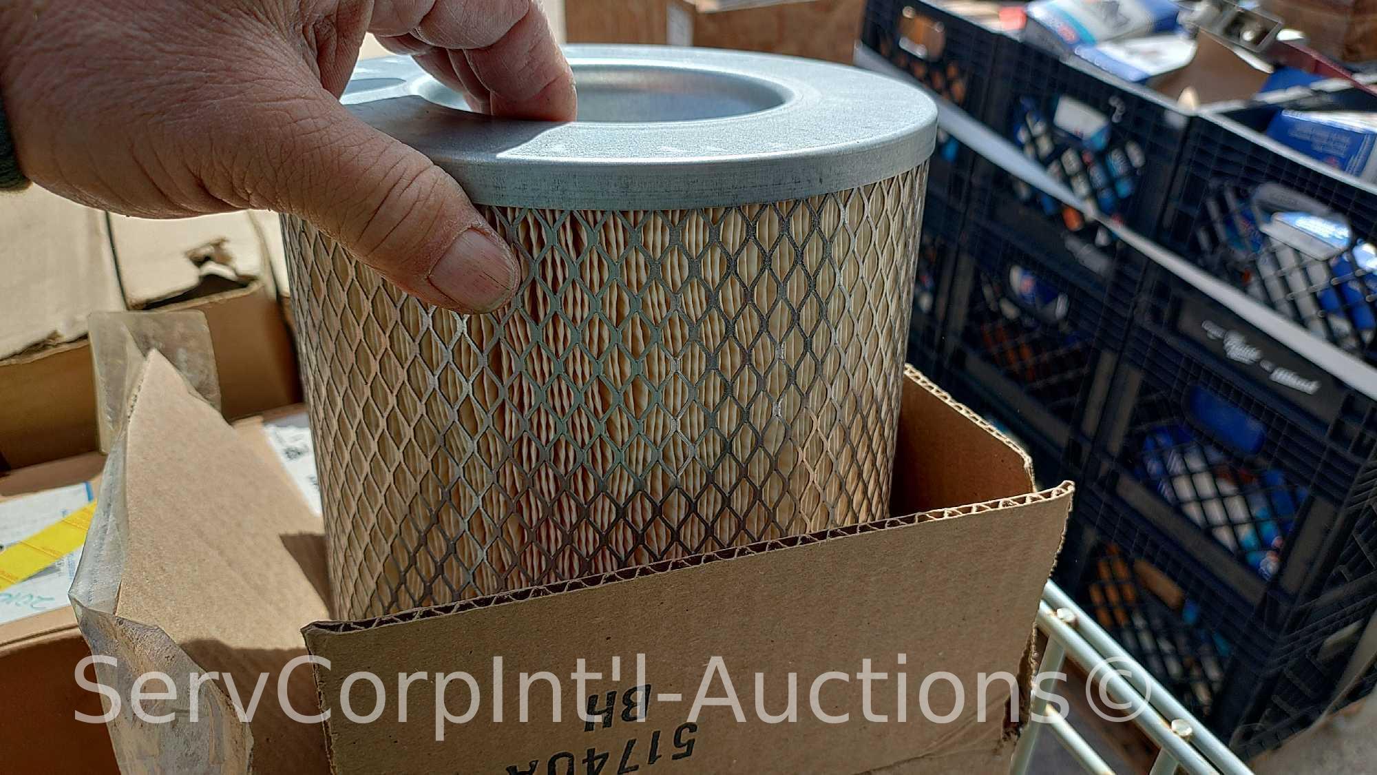 Lot of Various Automotive/Heavy Equipment Oil Filters & Air Filters - Metal Baskets Not Included
