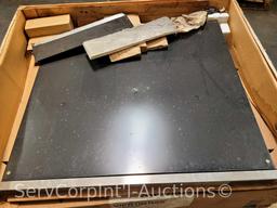 Lot on Pallet of Viking V1PR161RSS 36" Downdraft Ventilator, 2 Hood Controls, Downdraft Brackets