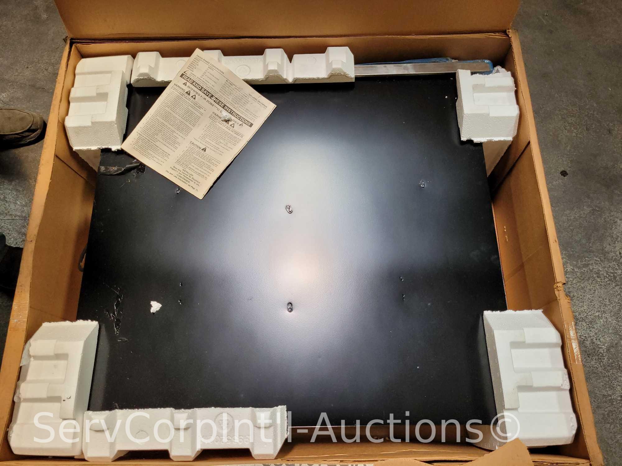 Lot on Pallet of Viking V1PR161RSS 36" Downdraft Ventilator, 2 Hood Controls, Downdraft Brackets