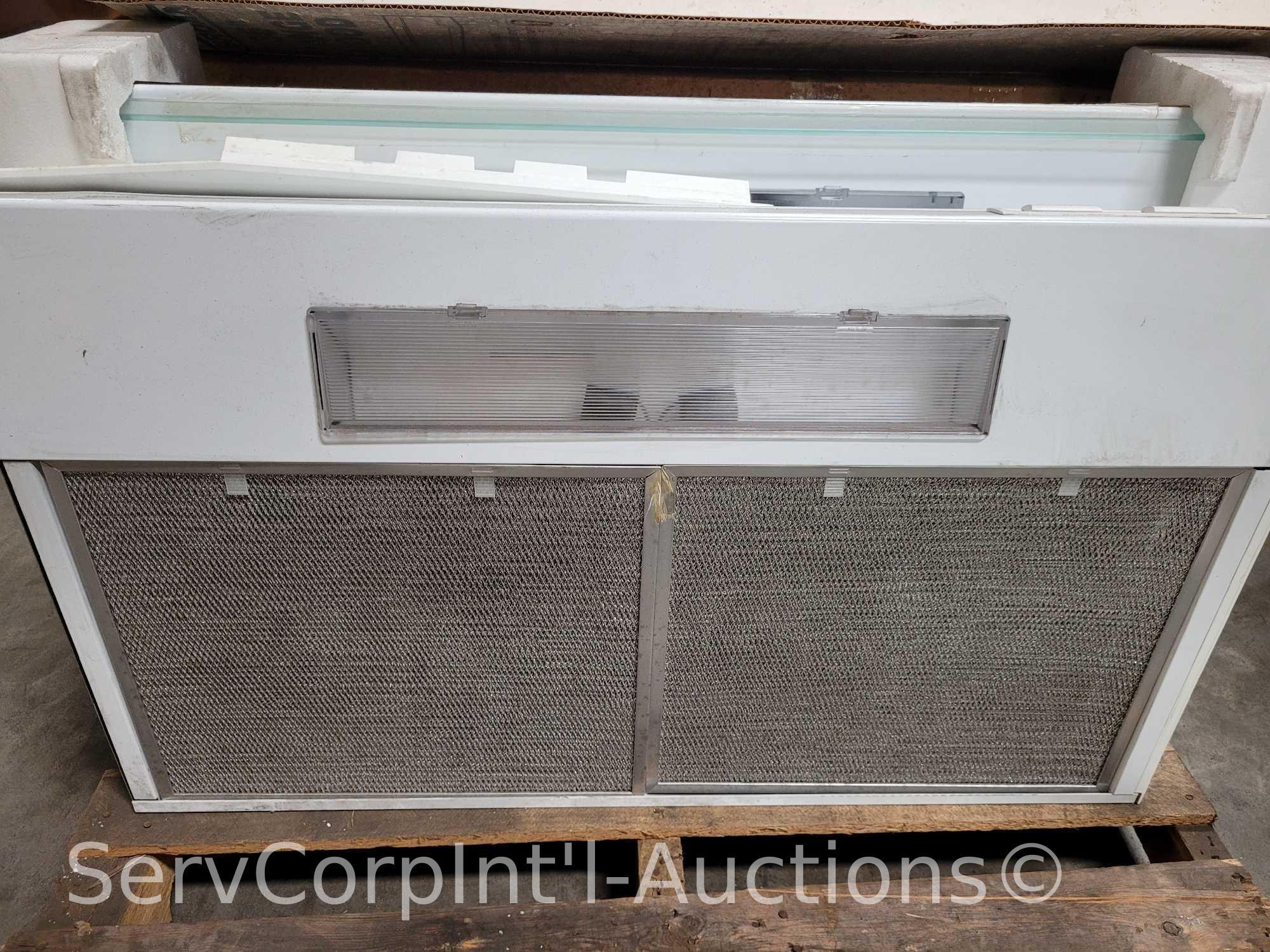 Lot on Pallet of 6 Venmar 36" Range Hoods (3 Out of Packaging), Broan 36" Range Hood, Black 32"