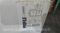Lot on Pallet of 6 Lansen Profile 6040 Stainless Sinks, 1 Lansen Profile 7030 Sink