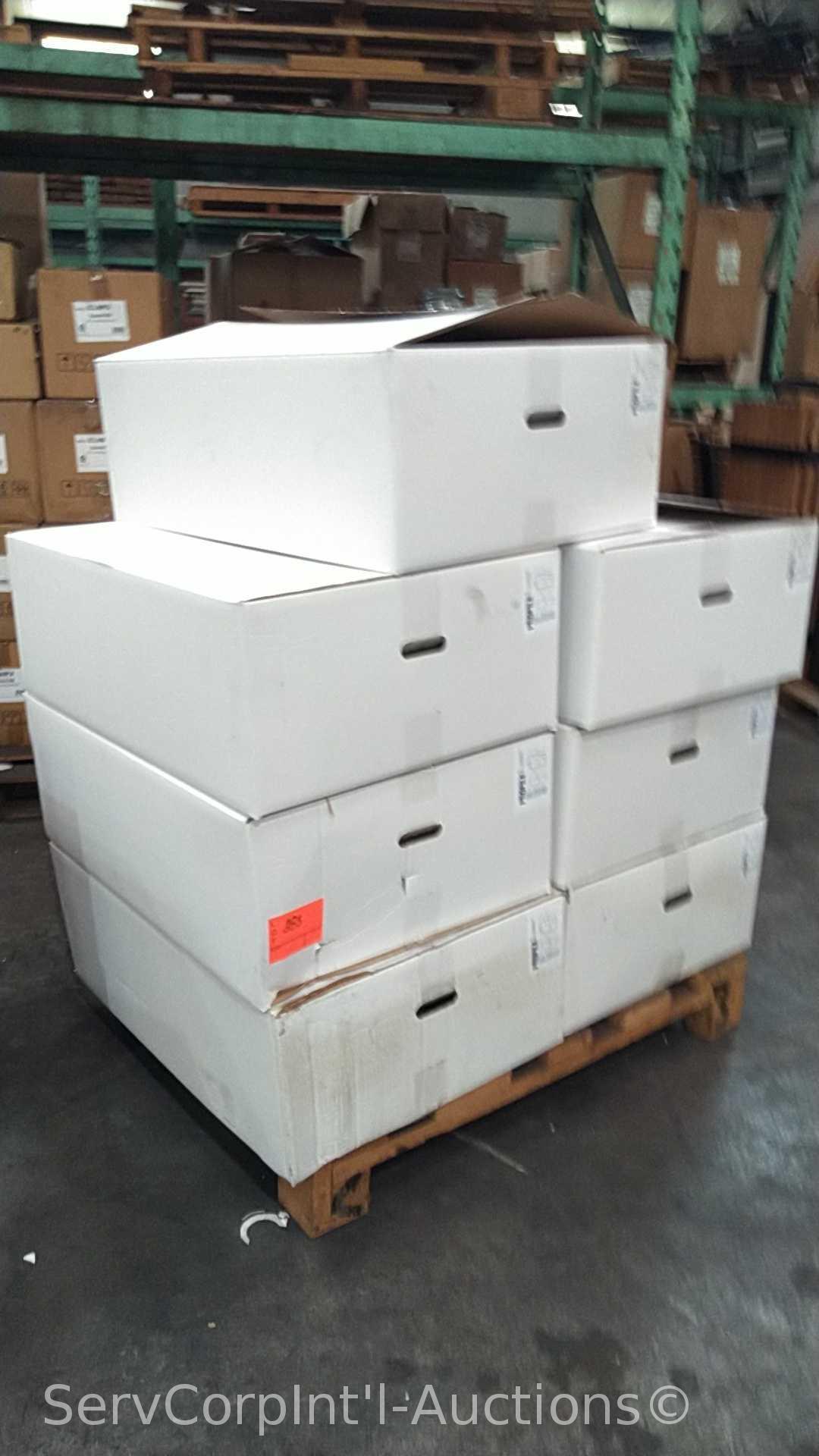 Lot on Pallet of 6 Lansen Profile 6040 Stainless Sinks, 1 Lansen Profile 7030 Sink