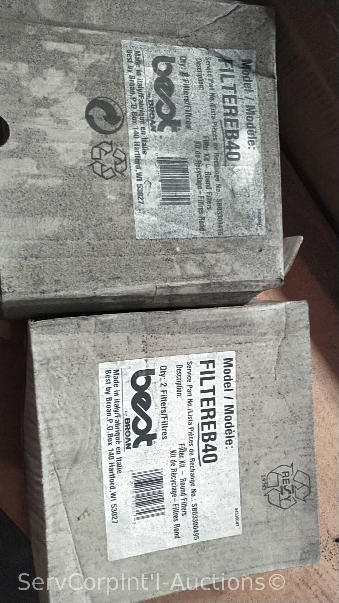 Lot on Pallet of 3 Frigidaire Microwave Oven Trim Kits, 7 Microtek Filters, 2 Broan Filters, 10