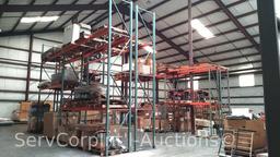Lot of Orange Rung Pallet Racking in Rear of Warhouse & Front of Warhouse - Contents NOT included