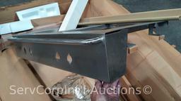 Lot on Pallet of Double Cut Out Table and Shelf