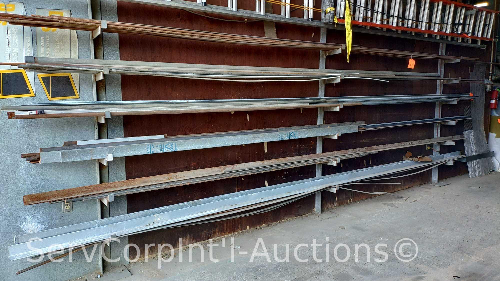 Lot of Various Flat Stock, Round Stock and Angle Iron