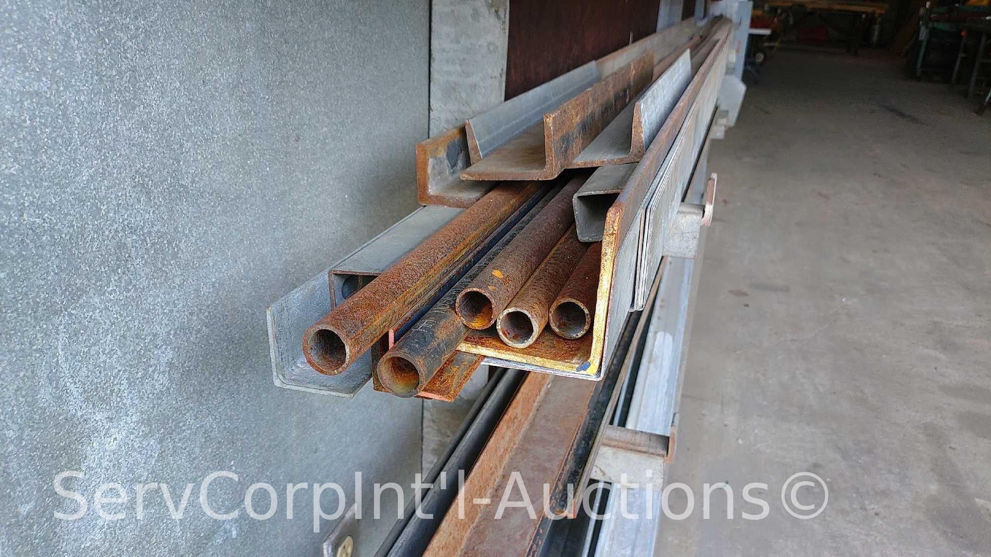 Lot of Various Flat Stock, Round Stock and Angle Iron