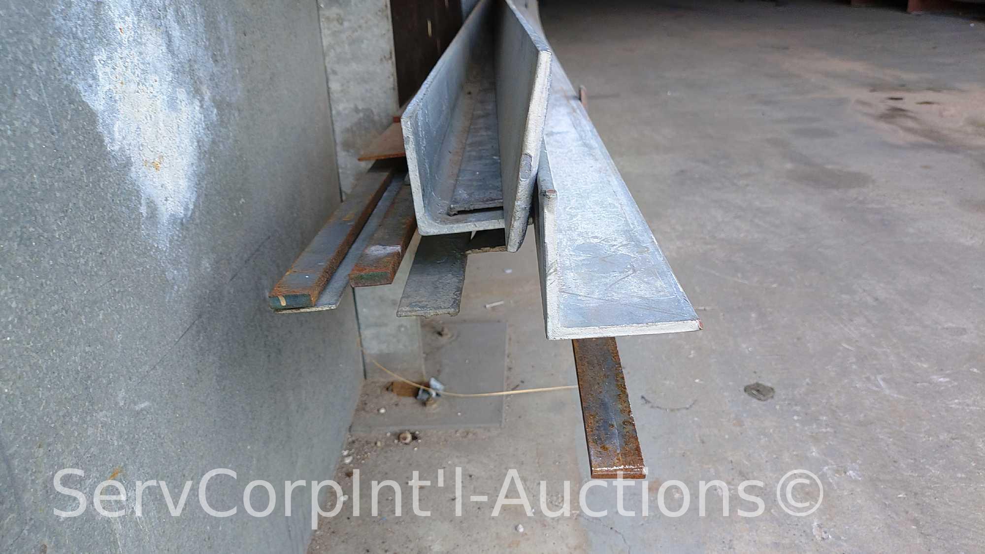 Lot of Various Flat Stock, Round Stock and Angle Iron