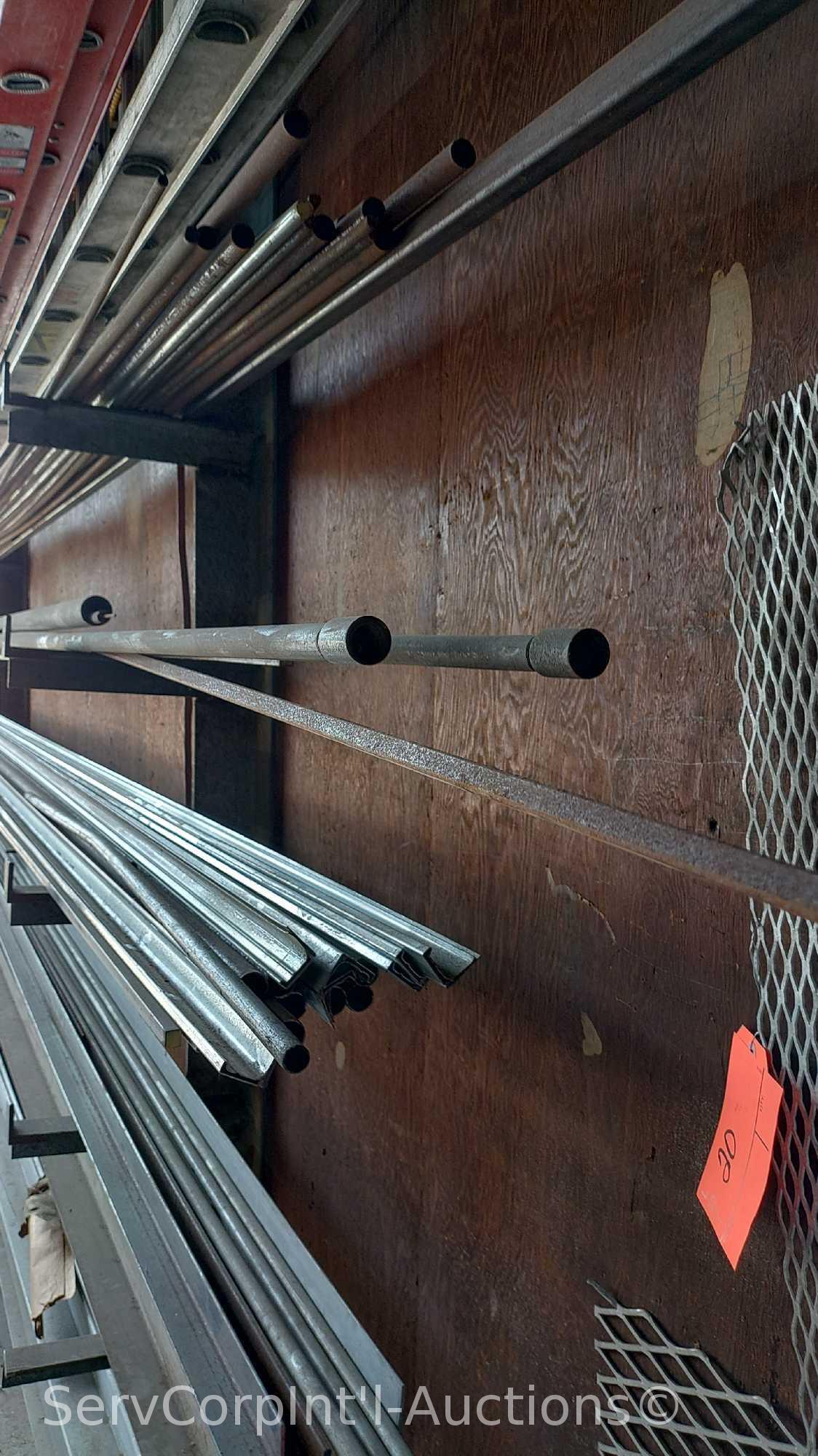 Lot of Various Flat Stock, Round Stock and Angle Iron
