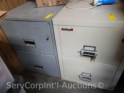 3 File Cabinets and 3-Drawer Blue Print Storage Cabinet