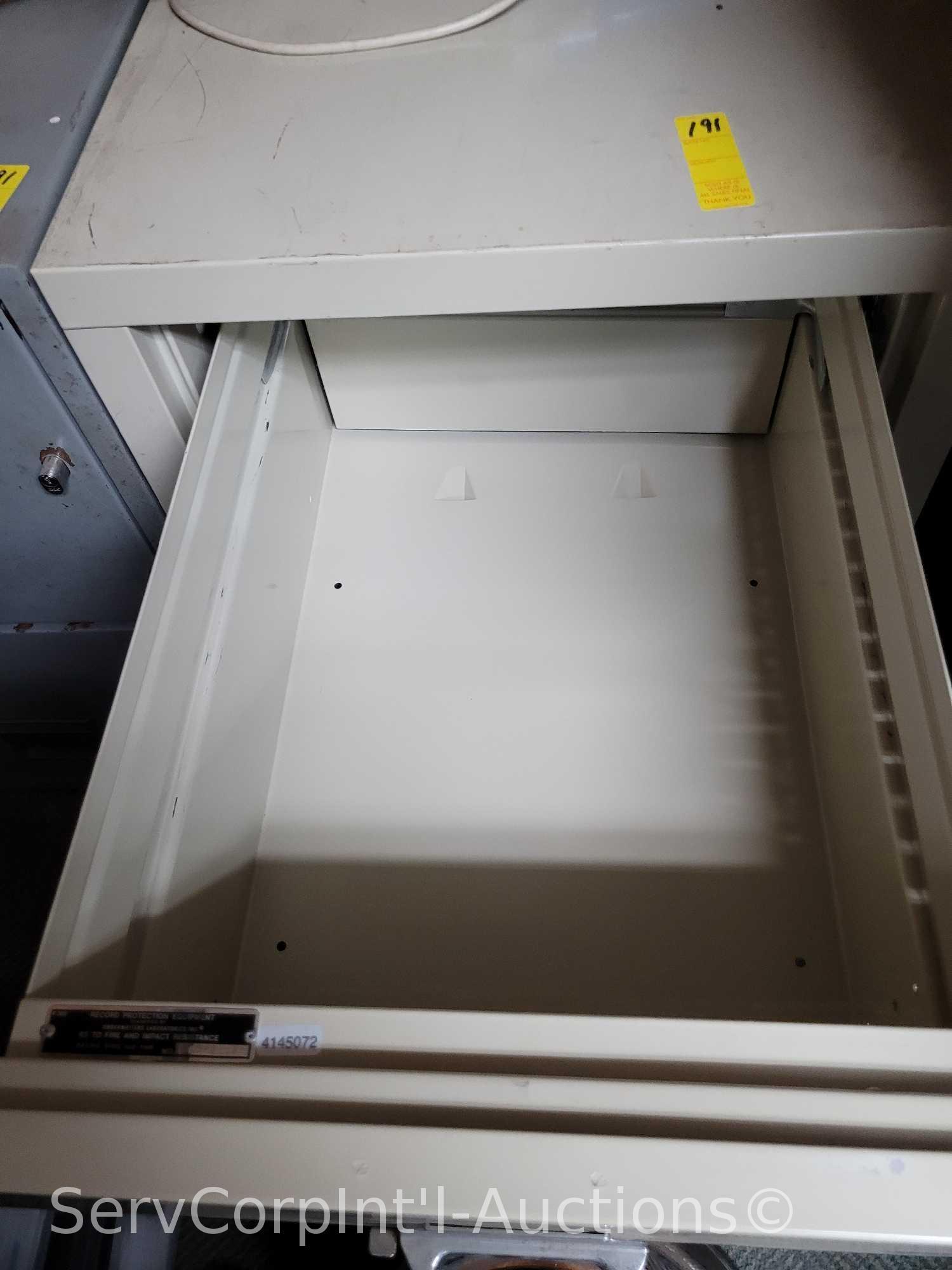 3 File Cabinets and 3-Drawer Blue Print Storage Cabinet