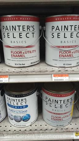 Lot of Various 1-Gallon Majic & Easy Care Semi-Gloss, Flat Wall, Floor Primer, Camouflage, Latex,