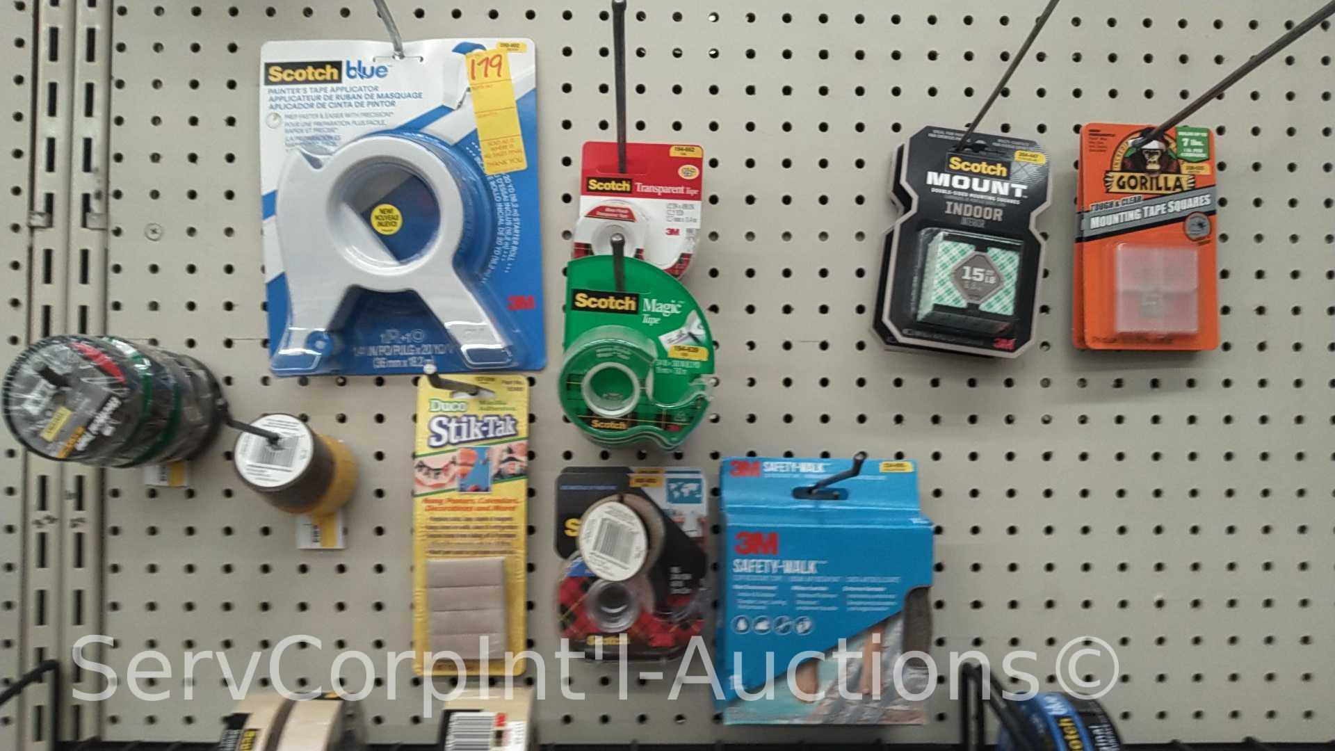 Lot of Various Electrical Tape, Transparent Tape, Scotch Painters Tape, Scotch Paper Tape, Scotch
