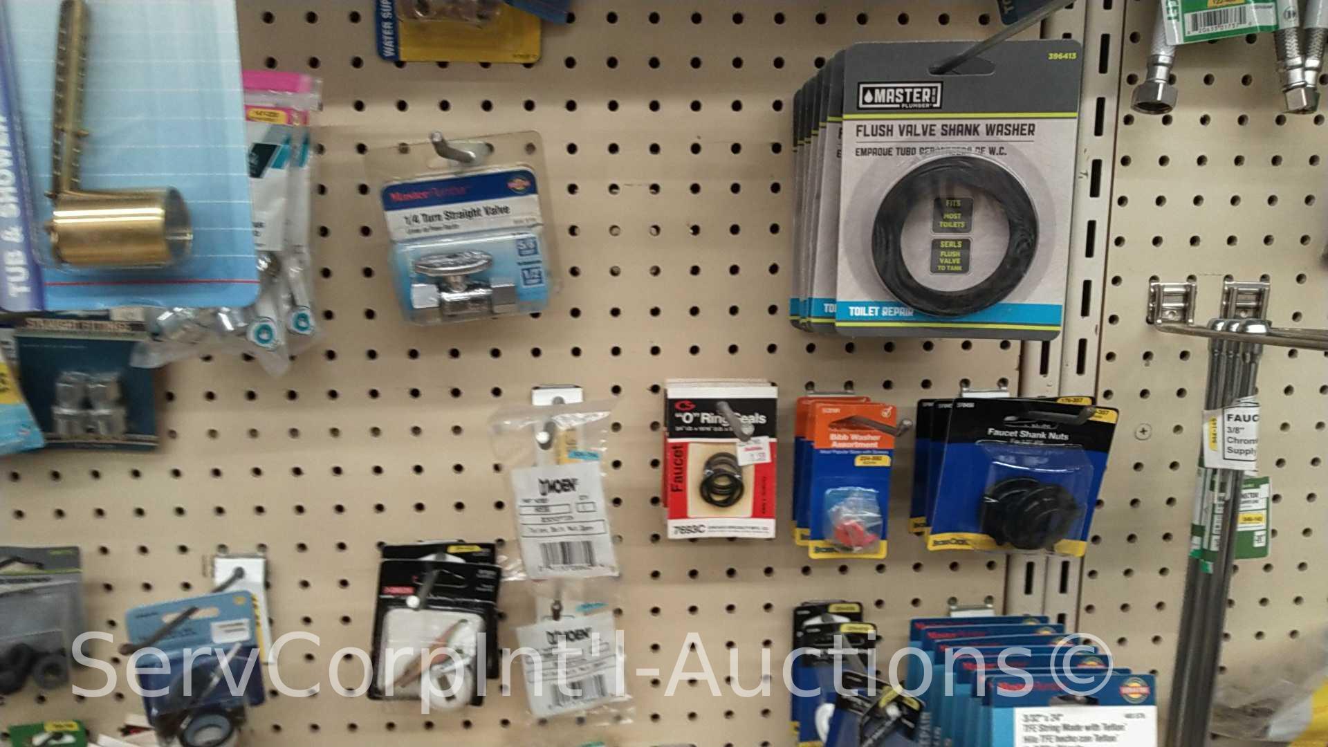 Lot of Various Sink Hardware: Shut Off Valves, O-Rings, Shank Nuts, Straight Fittings, Sink Hole