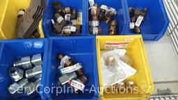 Lot of Various Sink Hardware: Shut Off Valves, O-Rings, Shank Nuts, Straight Fittings, Sink Hole
