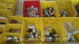 Lot of Various Sink Hardware: Shut Off Valves, O-Rings, Shank Nuts, Straight Fittings, Sink Hole