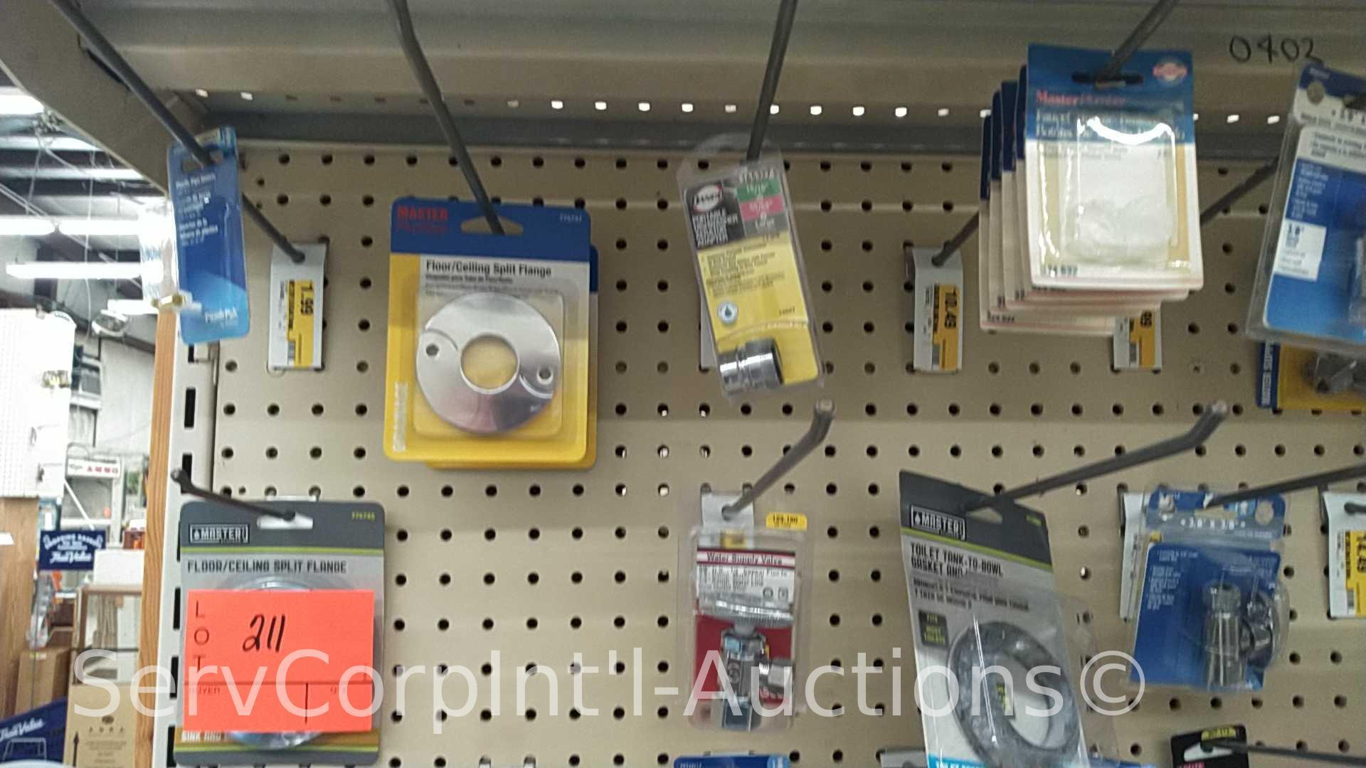 Lot of Various Sink Hardware: Shut Off Valves, O-Rings, Shank Nuts, Straight Fittings, Sink Hole