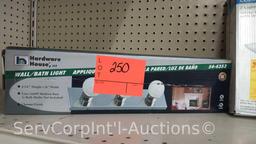 Lot of Ceiling Light Fixtures, Bath Wall Light Fixture, Fluorescent Security Light, Security Light