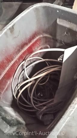 Lot of Various PVC Pipe/Fittings, Electrical Wire, Wheelbarrow