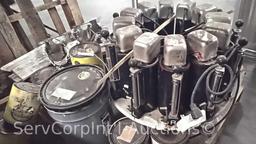 Lot on Pallet of Various Paint, Paint Mixer, Paint Shaker