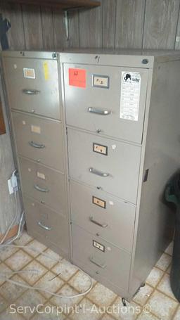 Lot of 2 Letter 4-Drawer File Cabinets
