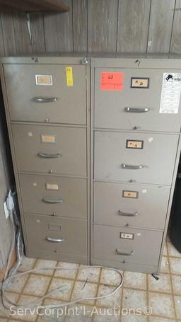 Lot of 2 Letter 4-Drawer File Cabinets
