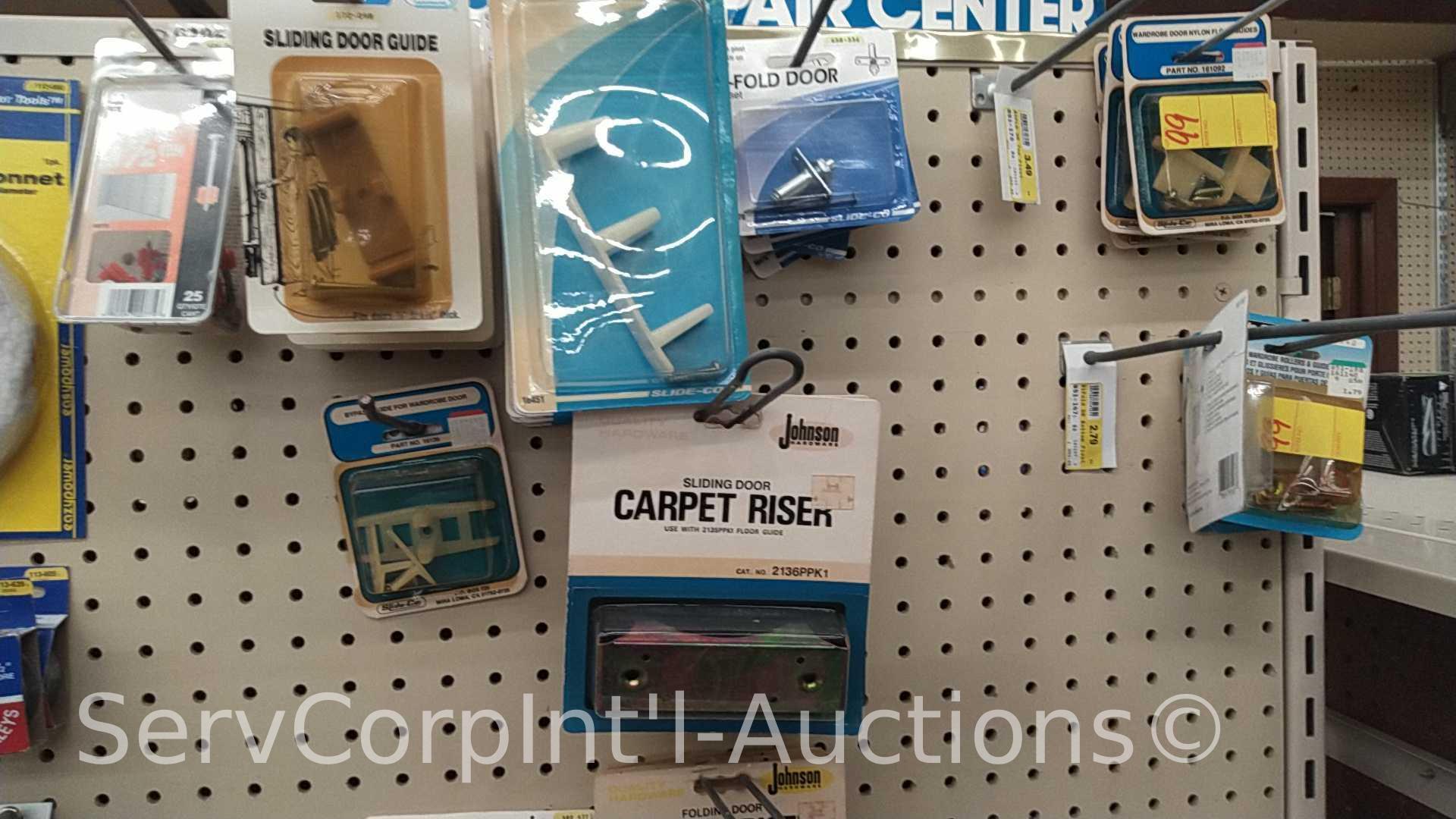 Lot of Various Backer Pad Kits, Polishing Bonnets, Die Cast Pullies, Door Guides, Carpet Risers,