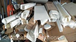 Lot on Pallet Racking of Various Fluorescent Light Fixture Cover Replacement & Fluorescent Metal