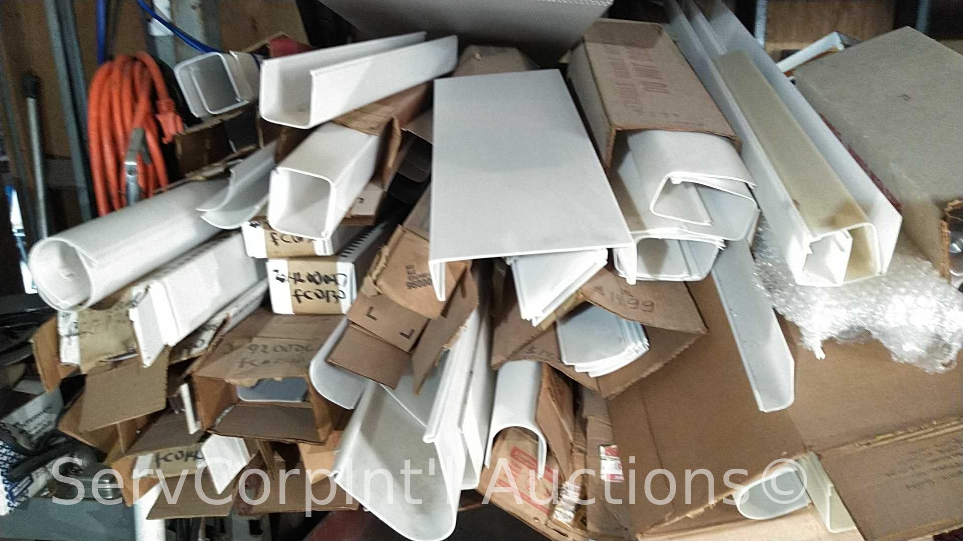 Lot on Pallet Racking of Various Fluorescent Light Fixture Cover Replacement & Fluorescent Metal