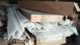 Lot on Pallet Racking of Various Fluorescent Light Fixture Cover Replacement & Fluorescent Metal
