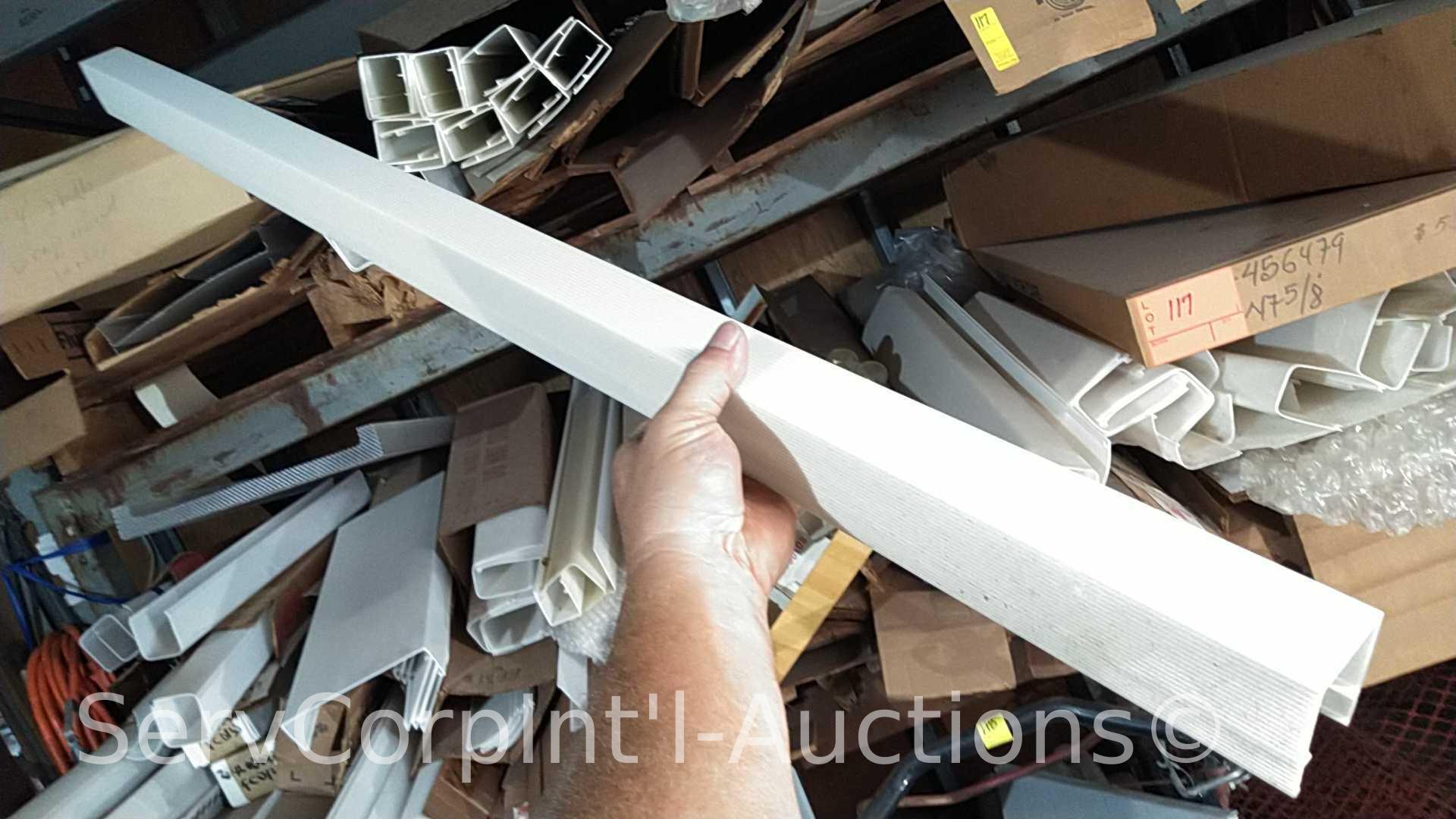 Lot on Pallet Racking of Various Fluorescent Light Fixture Cover Replacement & Fluorescent Metal