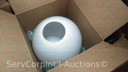 Lot on 2 Pallets of Various Therma-Guards, Light Fixture Globes, Recessed Lighting Boxes
